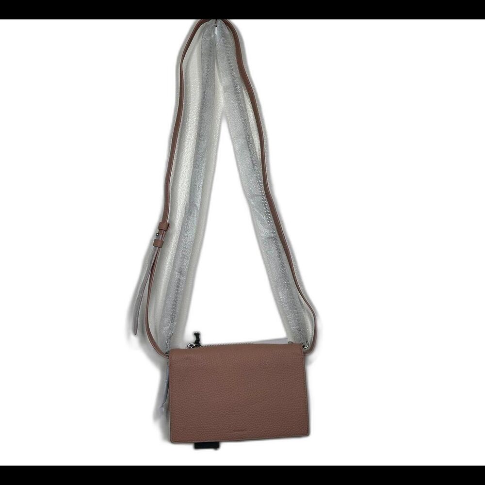 New Allsaints Soft Pink Fetch Chain Crossbody leather Purse